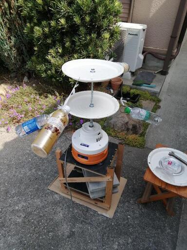 回転魚干し機(回転速度可変)台付き