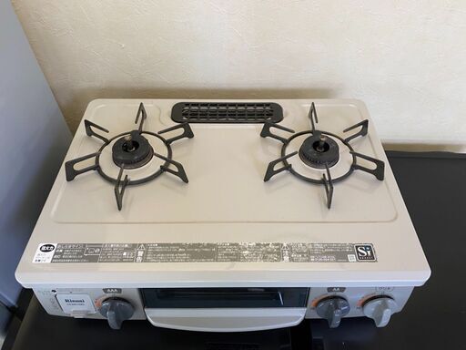 Q1002　美品　リンナイ　ガステーブル　LPガス　2018年製　DCM01BEL　水無グリル　動作良好　カード利用可能　プラクラすすきの店　札幌 Q1002 美品 リンナイ ガステーブル LPガス 2018年製 DCM01BEL 水無