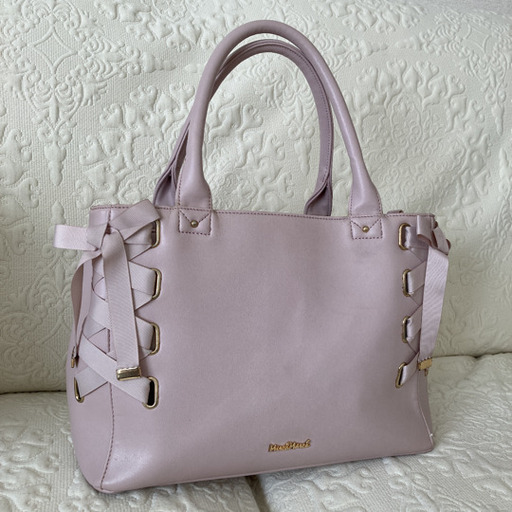 ミッシュマッシュリボンバッグくすみピンク あこ 橋本のバッグ ハンドバッグ の中古あげます 譲ります ジモティーで不用品の処分