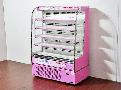山口)下松市より　SANYO サンヨー 冷蔵ショーケース 5段 リポビタンラベル ピンク SAR-T325TVB 有効内容積151L AC100V 2011年製　BIZHL30H