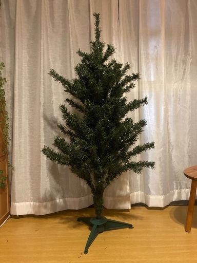 オーナメント、ライト付　クリスマスツリー　120cm