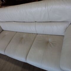 商談中　値下げしました！【愛品倶楽部柏店】カリモク 3人掛け長椅子 ソファー オットマン ZUシリーズ