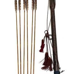  弓道道具　弓　矢　弦　矢筒まとめ　松永重功作 全長222㎝