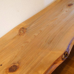 格安！無垢材1枚板のローテーブル　椅子　テレビボード