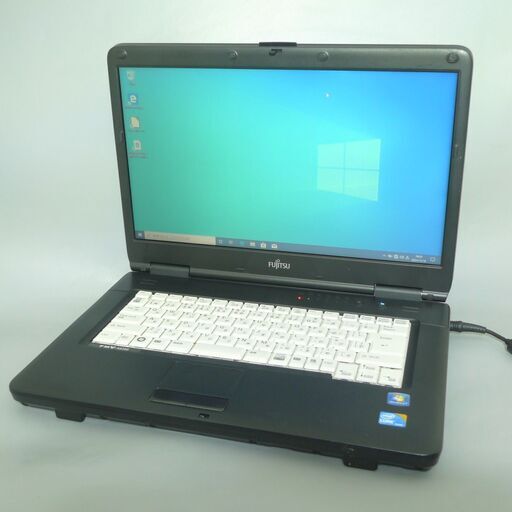 即使用可能 中古良品 ノートパソコン 15.6型ワイド FUJITSU 富士通 FMV-A6390 Core i3 4GB DVDマルチ Windows10 Office有 初心者向け