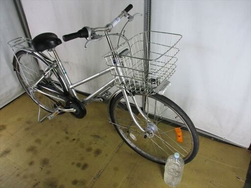 B568　目玉商品　整備済み★ブリヂストン　PREVIO　シルバー　5段　ベルト★ 中古自転車 【26インチ 】