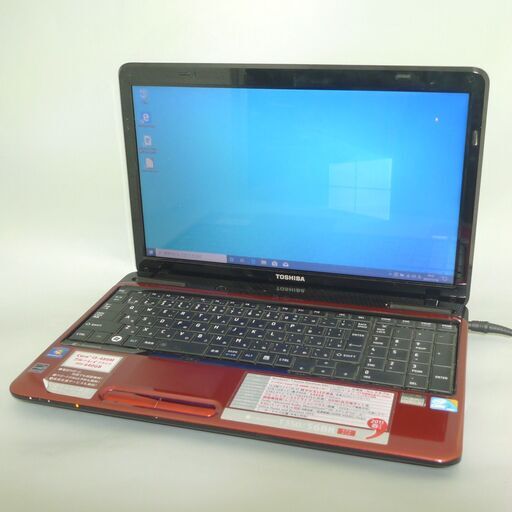 新品SSD 赤色 ノートパソコン 中古良品 15.6型 TOSHIBA 東芝 dynabook T350/56BR Core i5 4GB Blu-ray 無線 Wi-Fi Windows10 Office