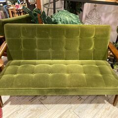 中古 Karimoku / カリモク60 Kチェア2シーター モケットグリーン