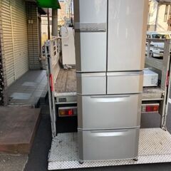 キャンセル 三菱6ドア冷蔵庫2009年製 ピンク 三菱電機（MITSUBISHI） 6ドア冷蔵庫 置けるスマート大容量 WXD