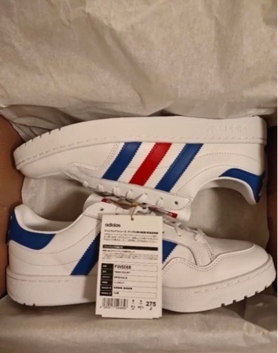 新品 Adidas チームコート Team Court 27 5cm ミルクボウル 那覇の靴 スニーカー の中古あげます 譲ります ジモティーで不用品の処分