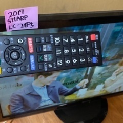 🟩テレビ39  SHARP AQUOS 2017年製 24インチ 大阪府内 配達設置無料 保管場所での引き取りは値引きします