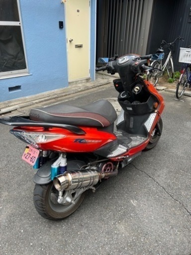 キムコ　レーシング１５０ＦＩ　フロントフォーク　曲がりあり キムコレーシングキング180FI インジェクション フロントブレーキが