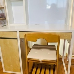 IKEA 学習机 & ニトリ 椅子セット