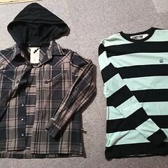 【古着２点セット Mサイズ】長袖Tシャツ ロンT 冬物 メンズ