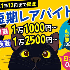 【短期レアバイト】物流倉庫の警備員★未経験から超高収入！面接交通...