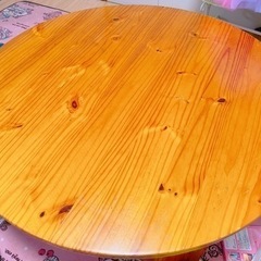 【ネット決済】木目テーブル　円卓　丸テーブル　売ります