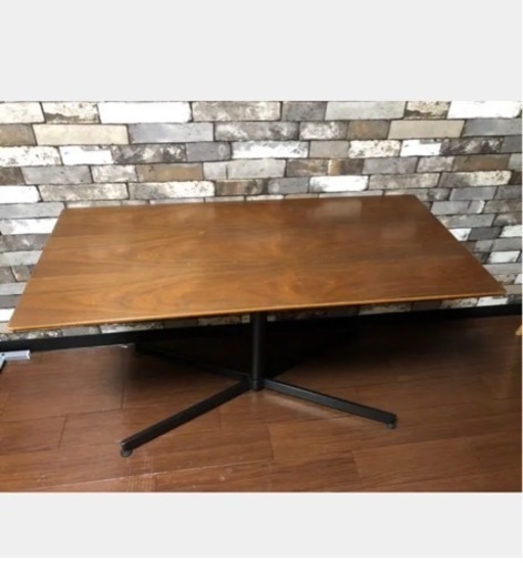 カフェテーブル　ブラウン　X脚　高さ55cm