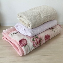 毛布/敷き毛布×2