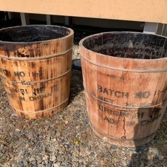 【ネット決済】【取引終了】木製の樽【バラ売り可】