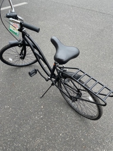 【お値下げ中！！】★249　EASY　自転車　ビーチクルーザー　ノーパンクタイヤ　黒　【リサイクルマート鹿児島宇宿店】 お値下げ中！！】☆249 EASY 自転車 ビーチクルーザー ノーパンク