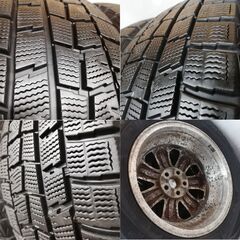 ＜スタッドレスタイヤ・ホイール 4本＞ 195/65R15 ダンロップ 80% 15x6J トヨタ純正 5H -100 プリウス ウィッシュ   ～横浜市旭区 ズーラシア近く～ 