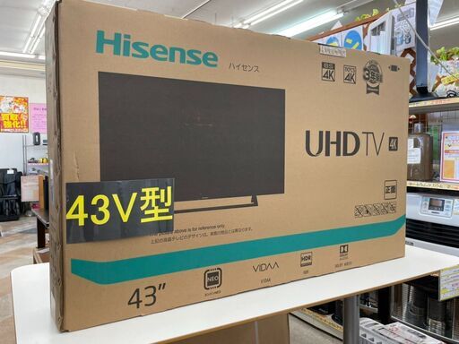 未使用品！！  Hisense(ハイセンス) 43型液晶テレビ ◼定価￥58,800◼ 43E6800 2020年
