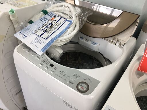 商談中　洗濯機の分解クリーニング行っています！配送設置込み　シャープ8.0K洗濯機　2019年製　分解クリーニング済み