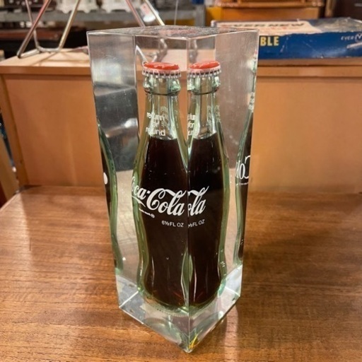 【売約済み】　希少　コカコーラ　コーラ　Coca-Cola ビン　瓶　アクリル　彫刻　オブジェ　インテリア　コレクター　アイテム　検　DANESEエンツォマリEAMES Anniversary of Coca Cola Lucite block