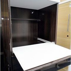 札幌 ミドルレンジボード 幅75×奥行40×高さ118cm 木目調 エナメル調
