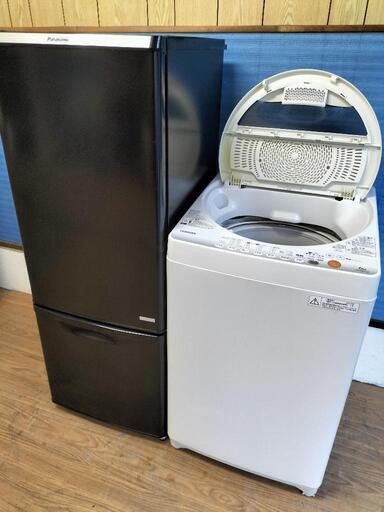 新生活お買い得セット！！シリーズ79 パナソニック NR-BW178C-K　2ドア冷凍冷蔵庫 168L 2015年製・東芝（TOSHIBA） AW-60GL　全自動洗濯機 6.0K　2013年製 2点セット！！