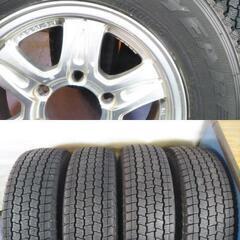 冬 200 ハイエース 200系【富山】キャラバン 195/80R15 LT グッドイヤー 195R15 LT スタッドレス 4本 JWT 車検対応 JW-T ウエッズ PCD139.7