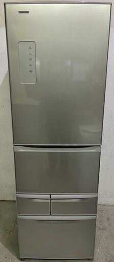 TOSHIBA 東芝 ノンフロン 5ドア冷凍冷蔵庫 タッチオープン GR-J43GL 410L 左開き 2015年製