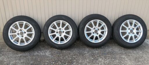 DUNLOP ENASAVE EC203 175/65R14 2015年製 4穴 PCD100 VAGGIO アルミ 
