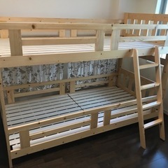 木製2段ベッド　ロータイプ