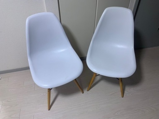 【ネット決済可】イームズチェア シェルチェア リプロダクト 椅子 2脚セット 白 ホワイト