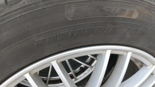 235/55R19、タイヤ付き、アルミセット中古です。RANGE ROVER、レンジローバー