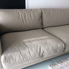 無印良品】2.5シーター ベージュソファ フェザー