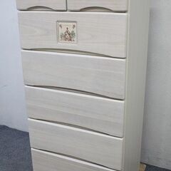 新城家具 ハイチェスト 桐無垢 フレンチ 全段フルオープン 日本製 底板 