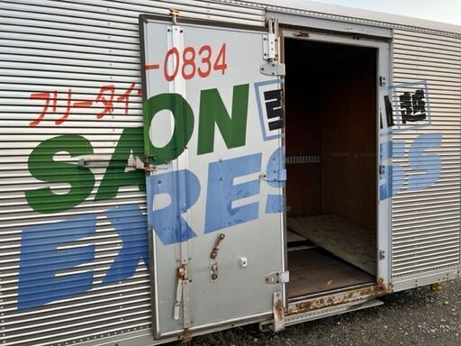 横両扉付【希少】③2トン 幅217cm長さ490cm高さ245cm コンテナ