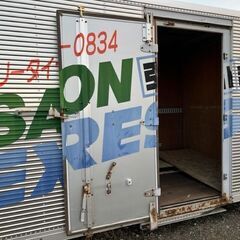 横両扉付【希少】②2トン 幅217cm長さ495cm高さ225cm コンテナ