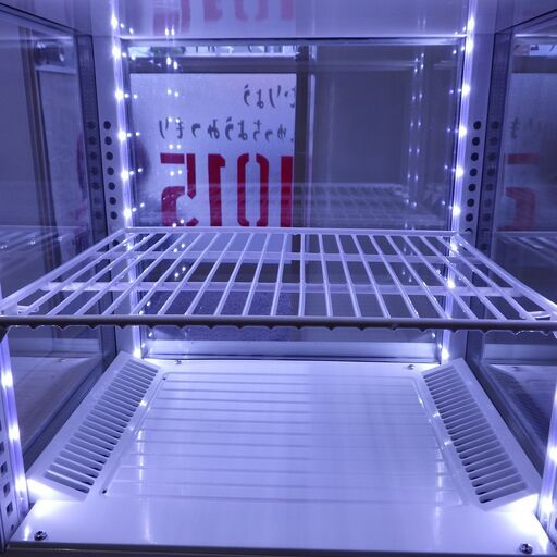 美品 (ジェーシーエム)JCM 4面ガラス冷蔵ショーケース（片面扉）LED 