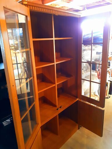 かっこいい アンティーク 本棚 飾り棚 木製 レトロ 食器棚 Bj 0109 1f Ken 鬼無の収納家具 その他 の中古あげます 譲ります ジモティーで不用品の処分