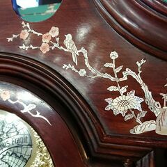 価格見直しました！Tempus Fugit｜ドイツ製｜螺鈿細工｜重錘式振子時計｜ホールクロック｜ジャンク品扱い