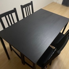 IKEA ダイニングテーブル 4人掛け ブラック