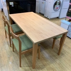 ⭐️大川家具⭐️園田産業 ダイニング4点セット 北欧Style 天然木 ベンチ