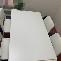IKEA テーブル＆チェア4脚　120cm/180 cm