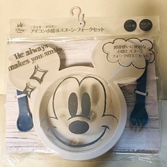 新品  Disney  ディズニー　ミッキー  小皿　スプーン　...