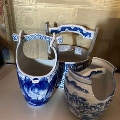 手桶花瓶　陶器　3個