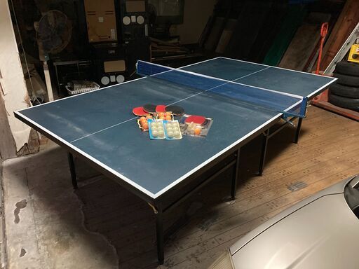 沖縄県内配達無料 中古 本格 国際規格 業務用 卓球台 ラケット ボール