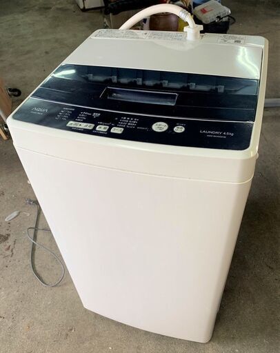 アクア AQUA 全自動洗濯機 AQW-BK45G 2019年製 - 生活家電